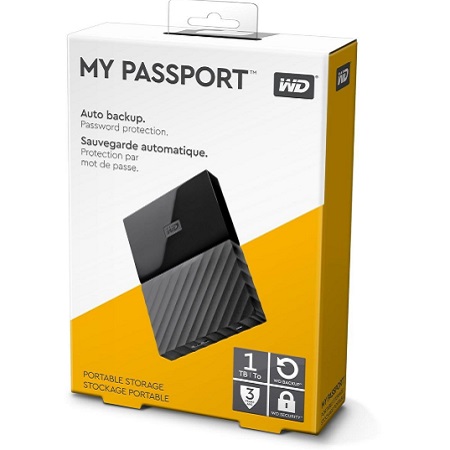 (Old Model) WD My Passport Ultra 1 TB Portable External USB 3.0 Hard Drive  with Auto Backup, Black