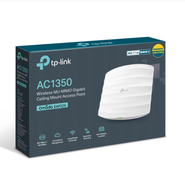TP-Link Omada EAP225 AC1350 Gigabit Ceiling Mount MU-MIMO Access Point - Image 3