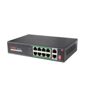 onv h1108pl 8 port fast ethernet unmanaged poe switch with 2 uplink ports