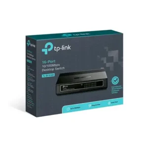 tp link tl sf1016d 16 port fast ethernet (10/100 mbps) desktop switch