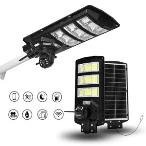 v380 solar integrated street light & camera wi fi