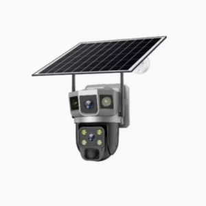 v380 dual lens, triple screen, solar powered surveillance camera 4g/wi fi