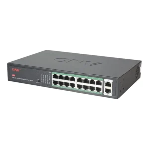onv h1016pls 16 port fast ethernet unmanaged poe switch with 2 uplink ports