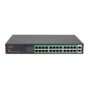 onv h1024pls 24 port fast ethernet poe switch with 2 gigabit uplink ports